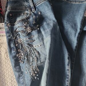 INC International Concepts Embellished Denim Jeans